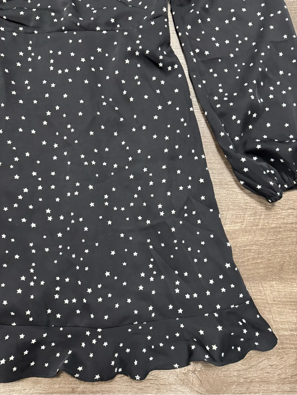 Altard State Long Sleeve Black Dress with White Stars Size Medium - Picture 2 of 8